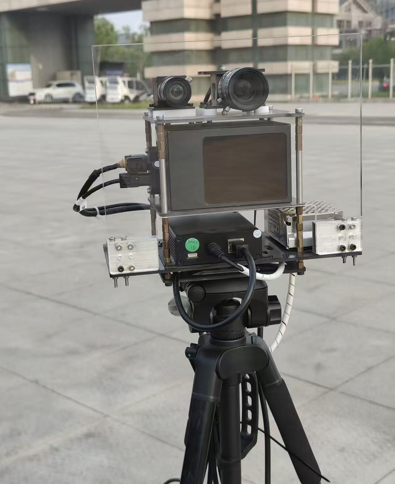 Front view of the LiDAR radar station prototype