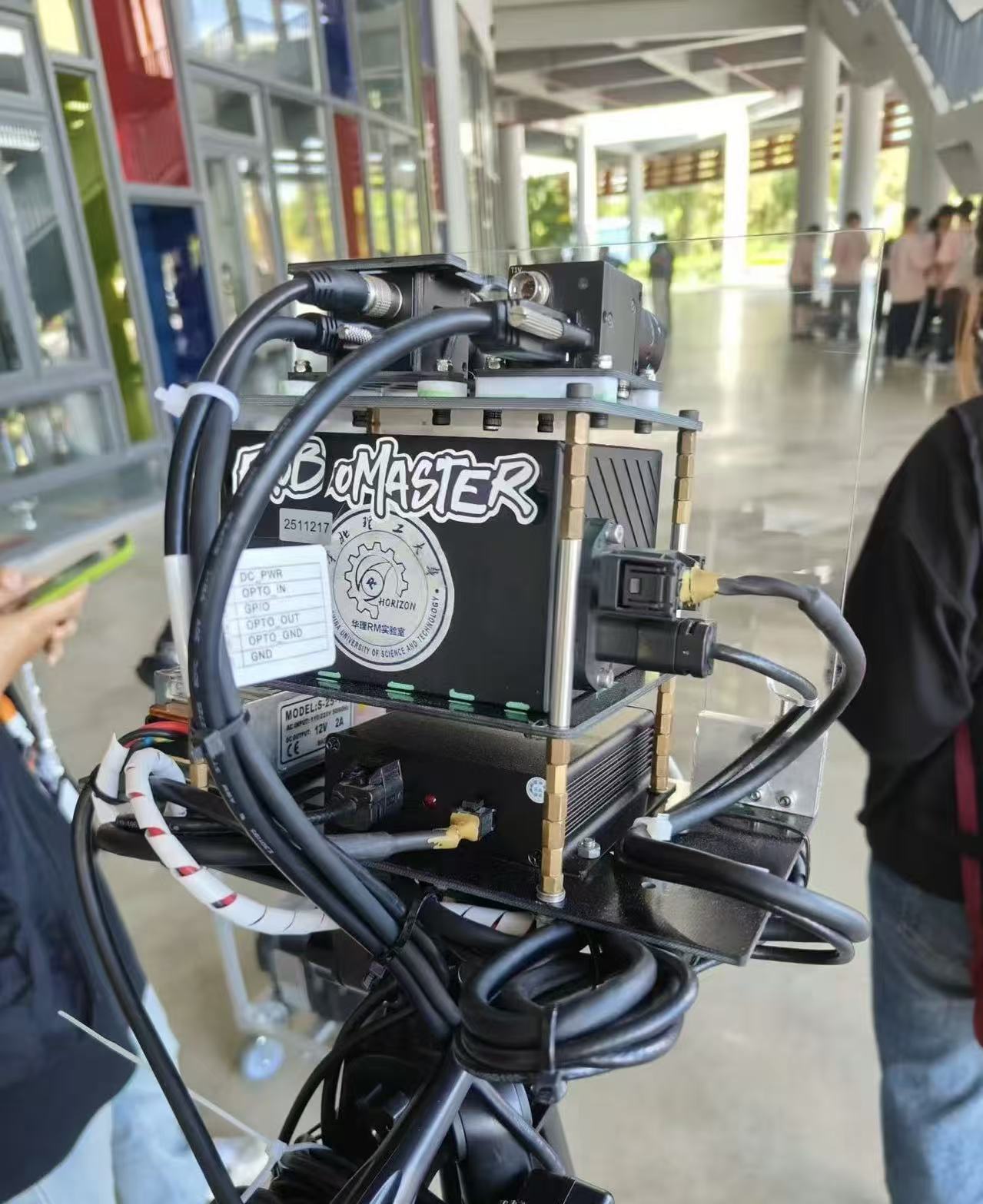 Rear view of the LiDAR radar station hardware
